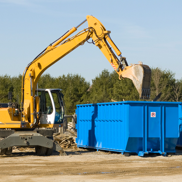 are there any restrictions on where a residential dumpster can be placed in Briarcliffe Acres